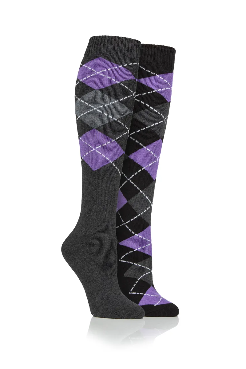Storm Bloc Equestrian Lingfield Socks Ladies in Charcoal and Black